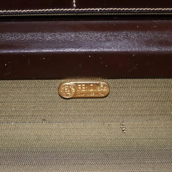 FENDI Attache case Zucca Canvas Trunk Black Brown Auth 113581 - Picture 13 of 16